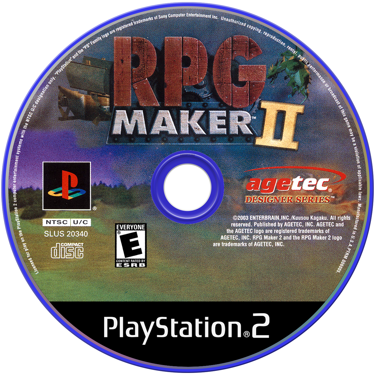 RPG Maker 2 - PS2, Condition: Disc Only