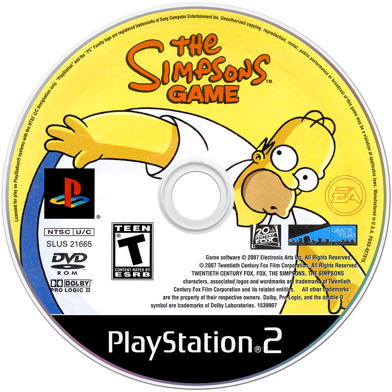 The Simpsons Game - PS2, Condition: Disc Only
