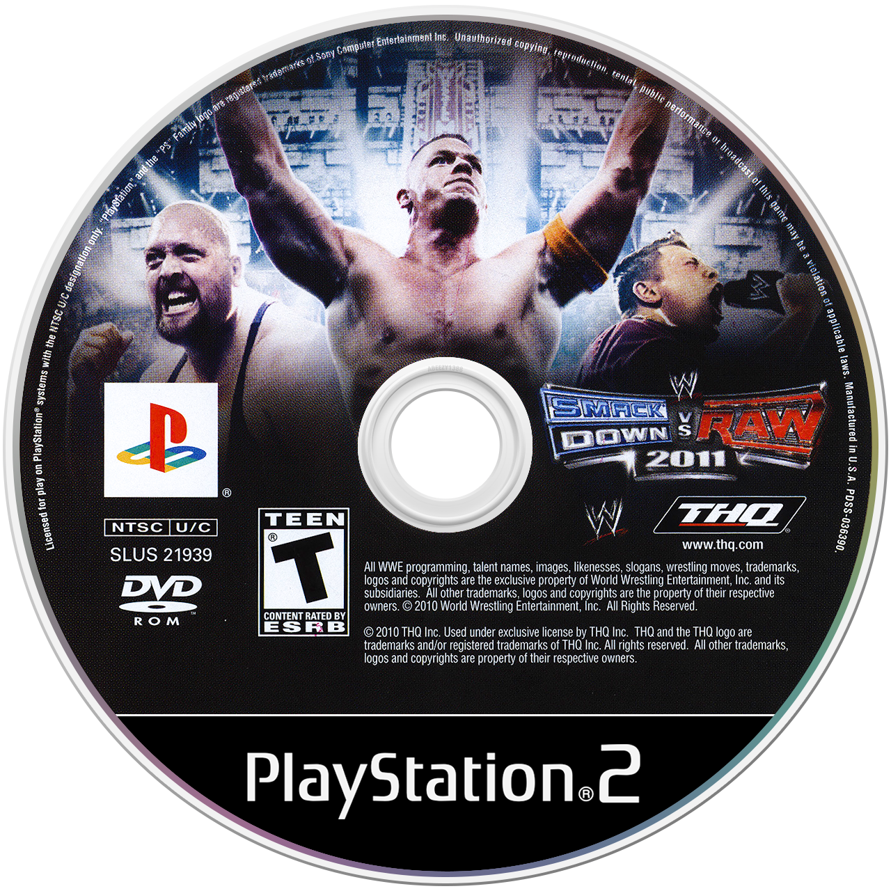 WWE Smackdown vs. Raw 2011 [Greatest Hits] - PS2, Condition: Disc Only