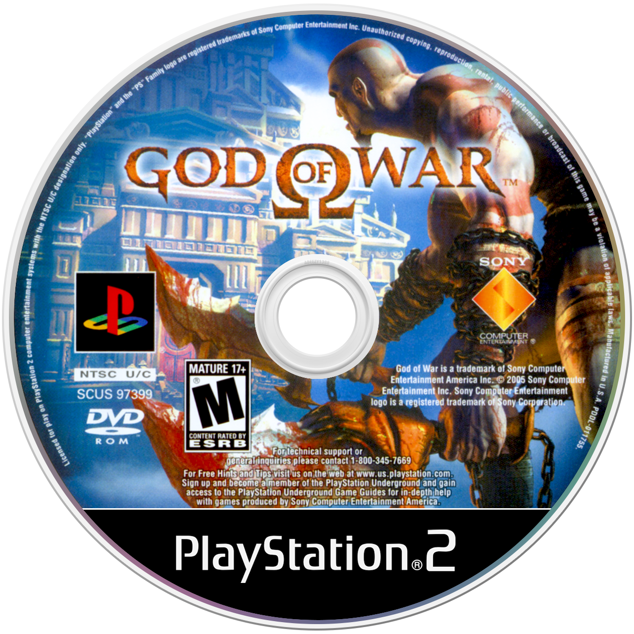 God of War [Greatest Hits] - PS2, Condition: Disc Only