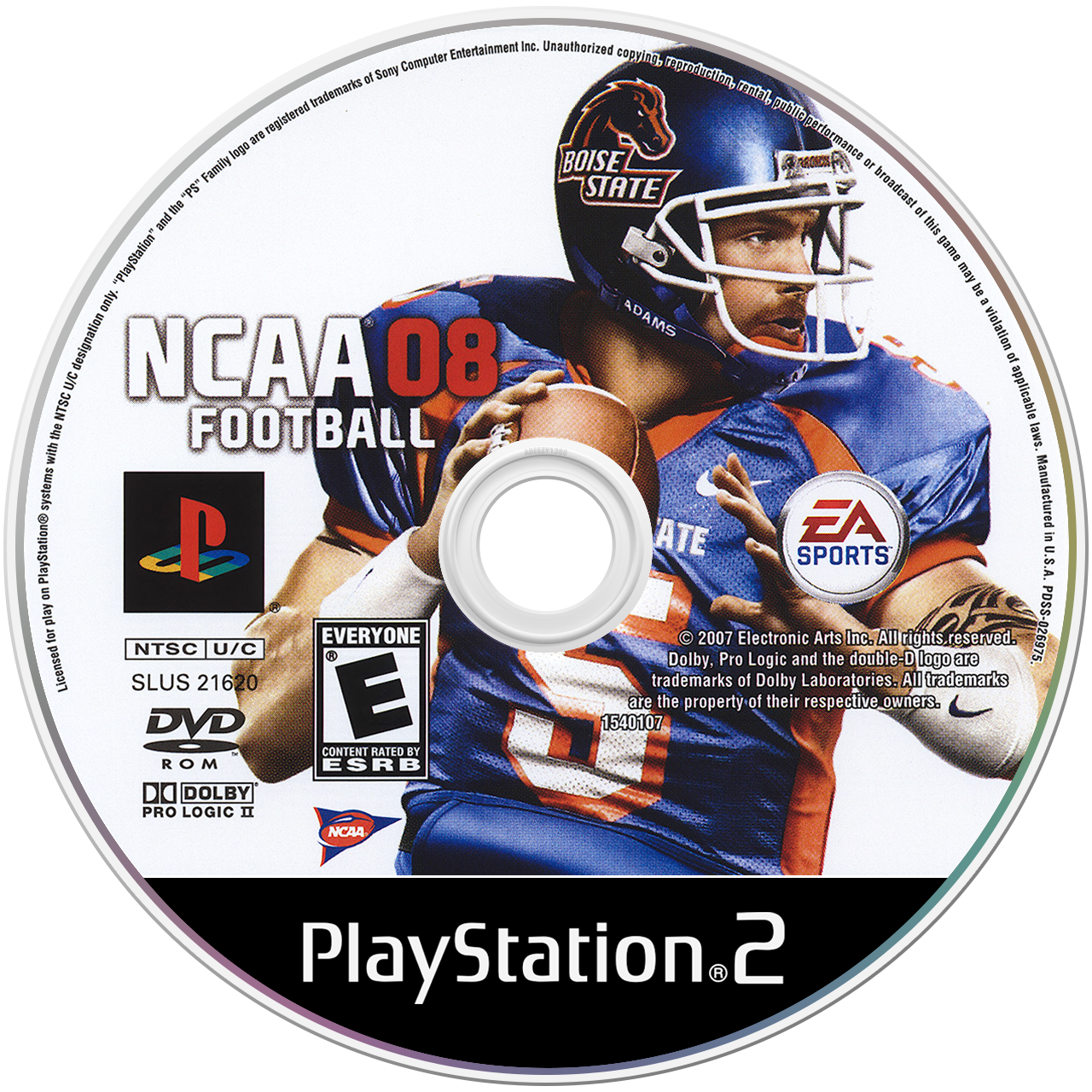 NCAA Football 08 - PS2, Condition: Disc Only