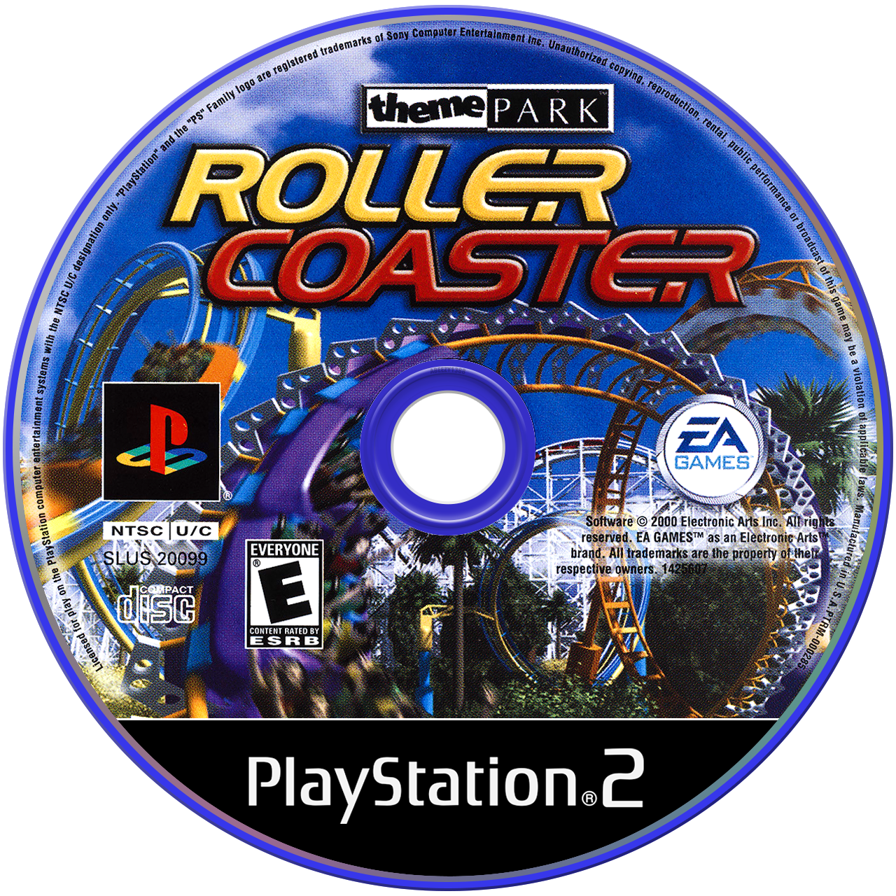 Theme Park Roller Coaster - PS2, Condition: Disc Only