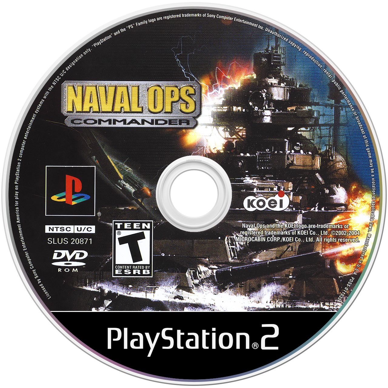 Naval Ops Commander - PS2, Condition: Disc Only