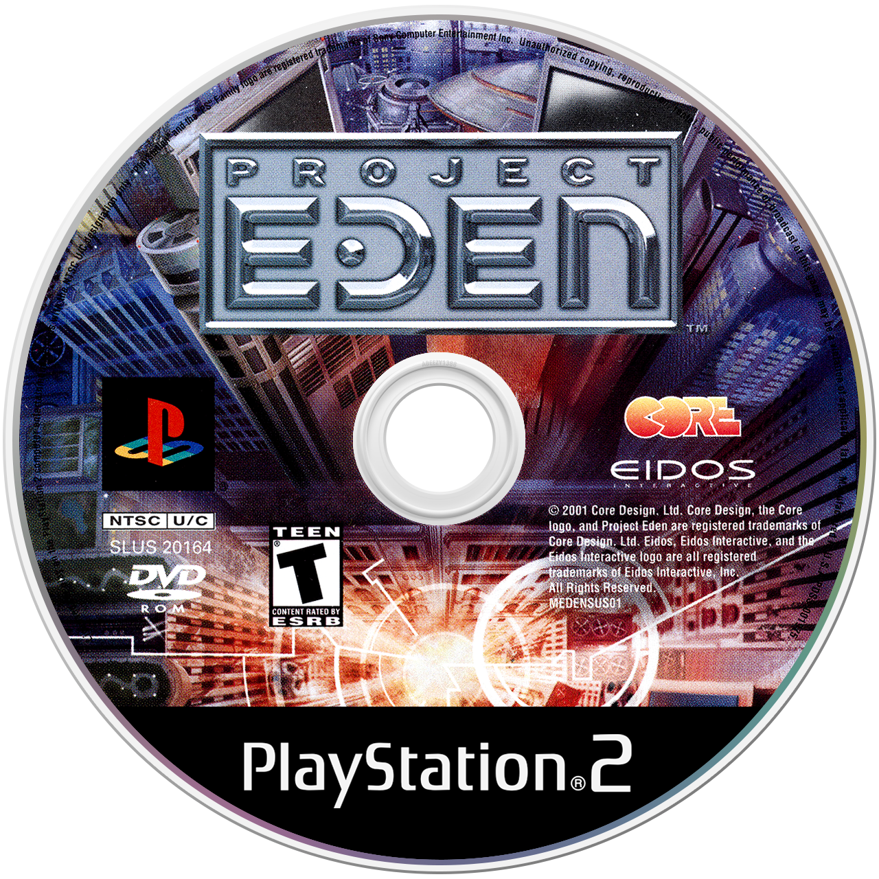 Project Eden - PS2, Condition: Disc Only
