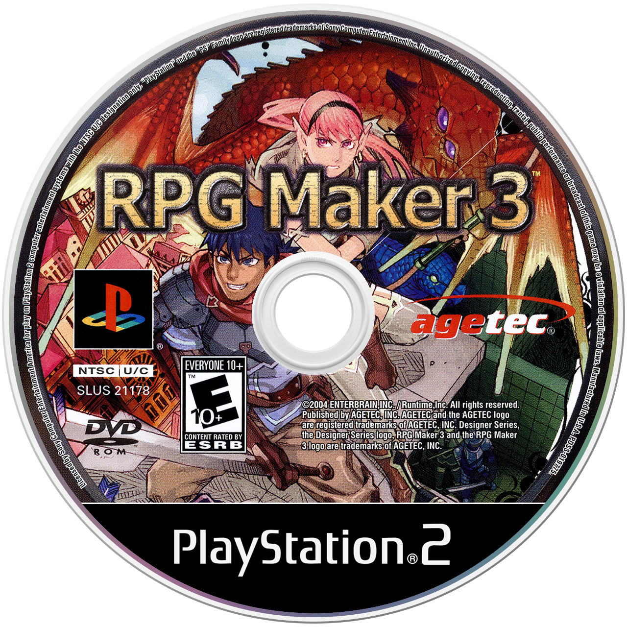 RPG Maker 3 - PS2, Condition: Disc Only