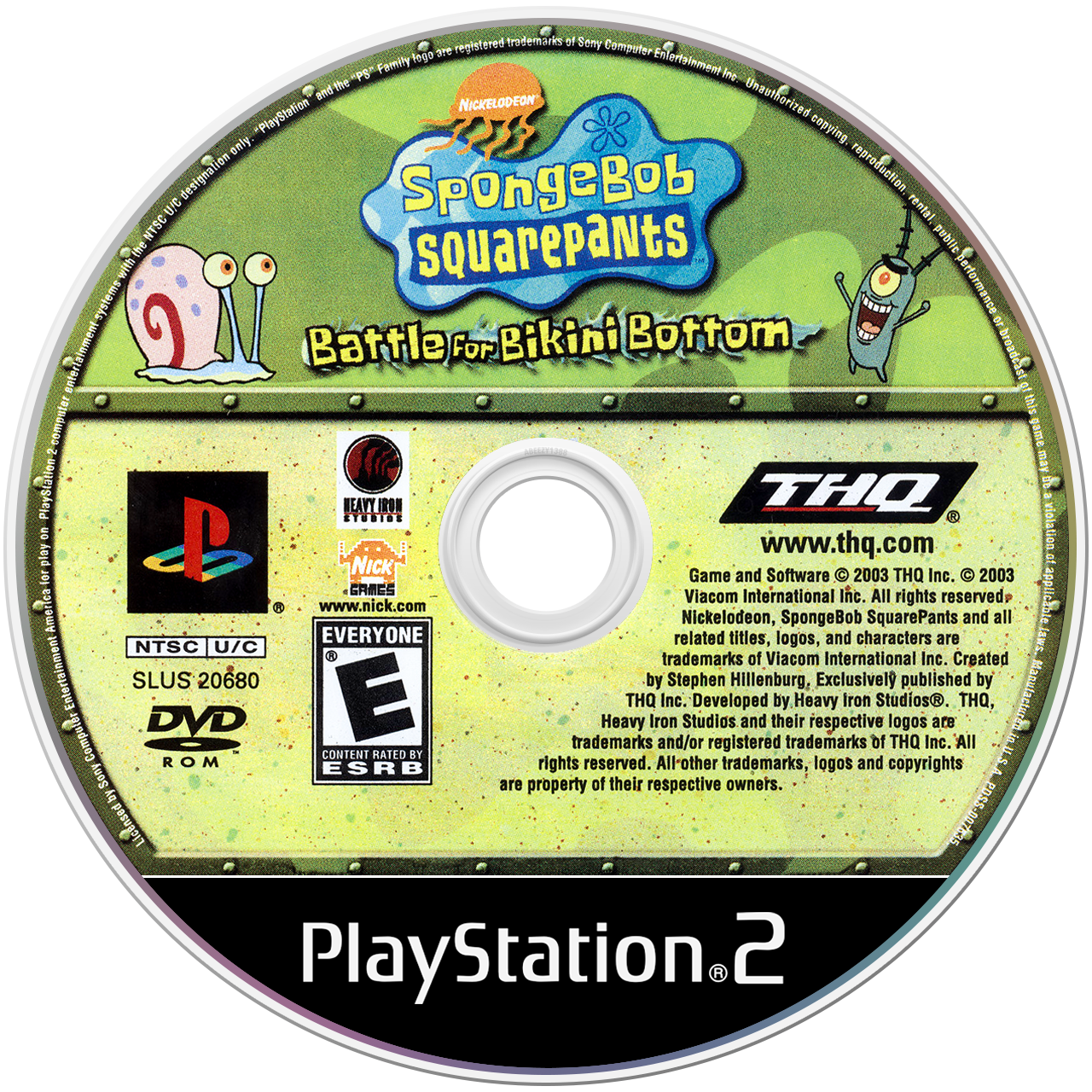 SpongeBob SquarePants Battle for Bikini Bottom - PS2, Condition: Disc Only