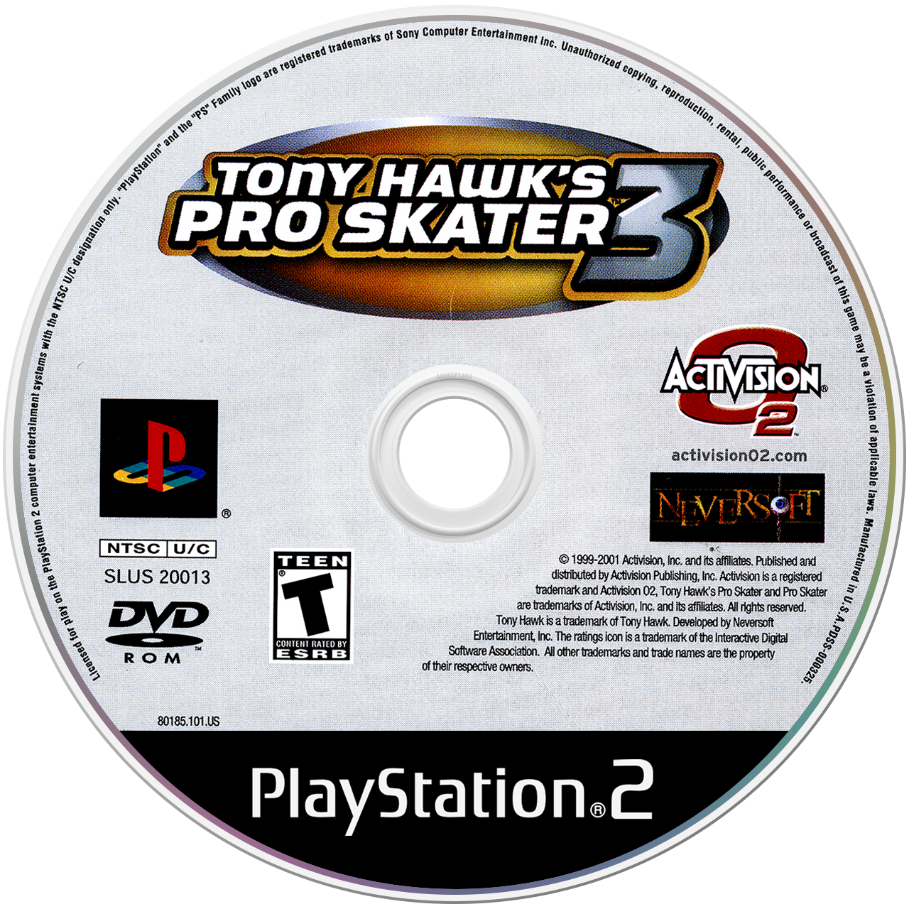 Tony Hawk 3 - PS2, Condition: Disc Only