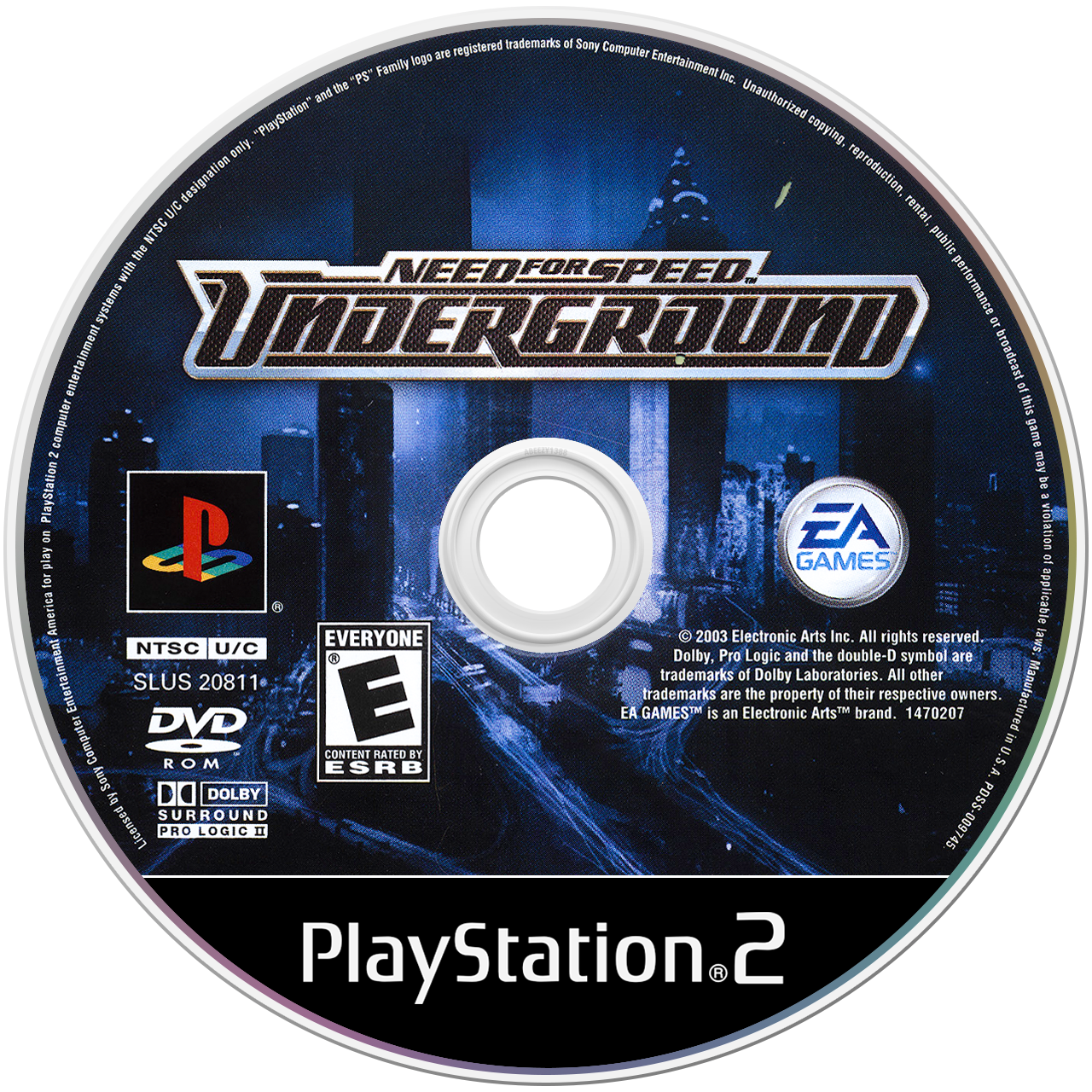 Need for Speed Underground [Greatest Hits] - PS2, Condition: Disc Only