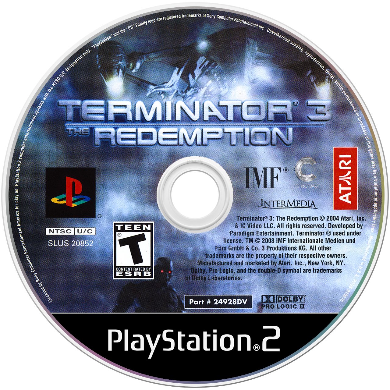 Terminator 3 Redemption - PS2, Condition: Disc Only