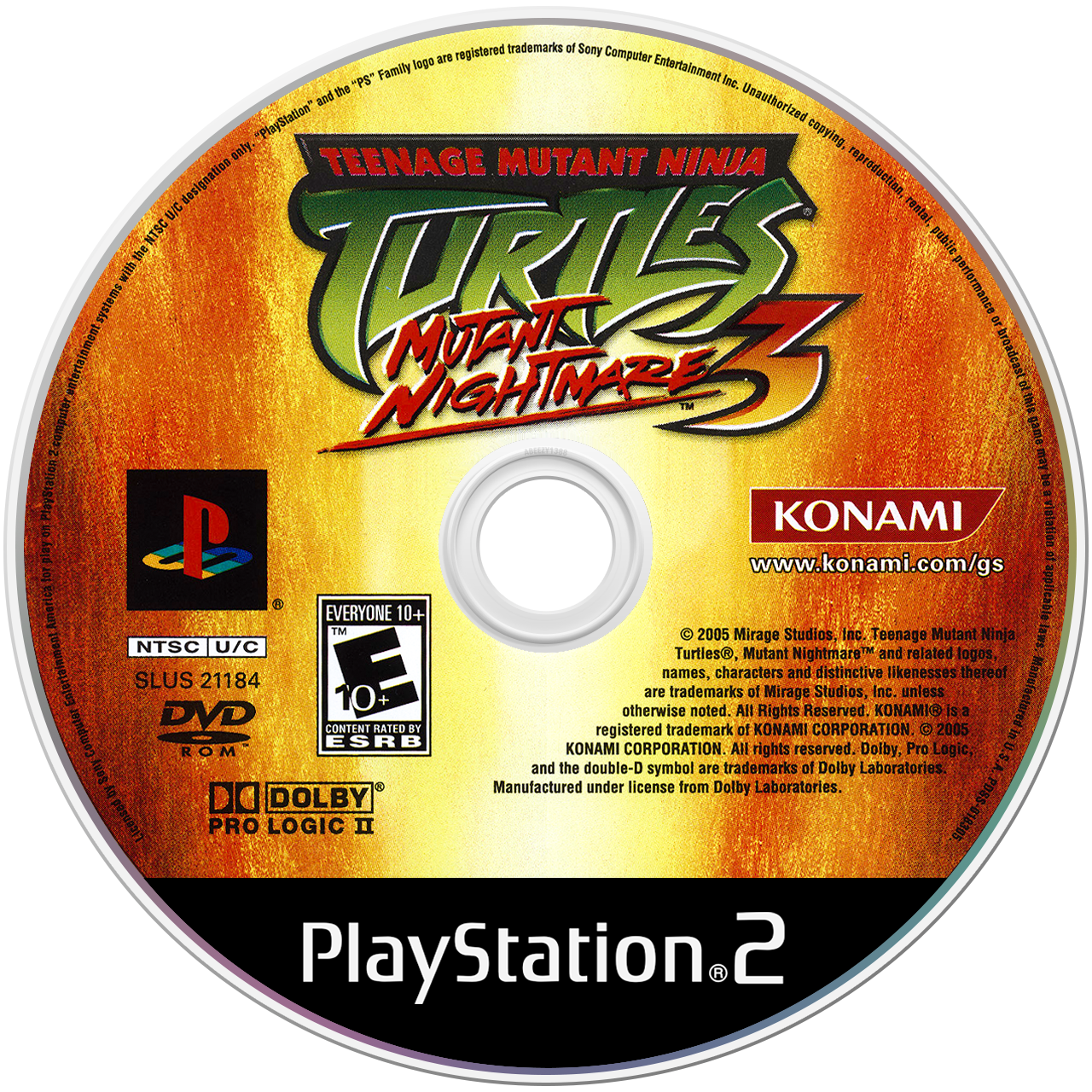 Teenage Mutant Ninja Turtles 3 Mutant Nightmare - PS2, Condition: Disc Only