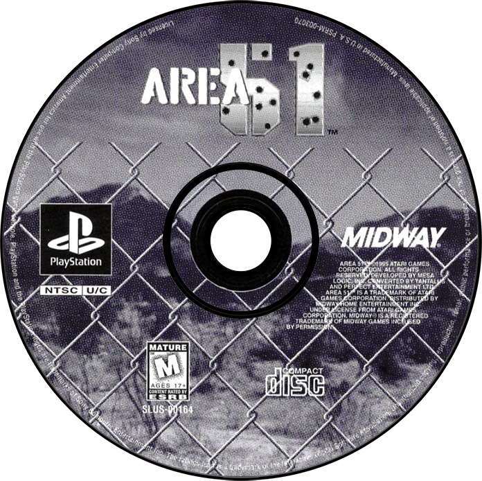 Area 51 - PS1, Condition: Disc Only