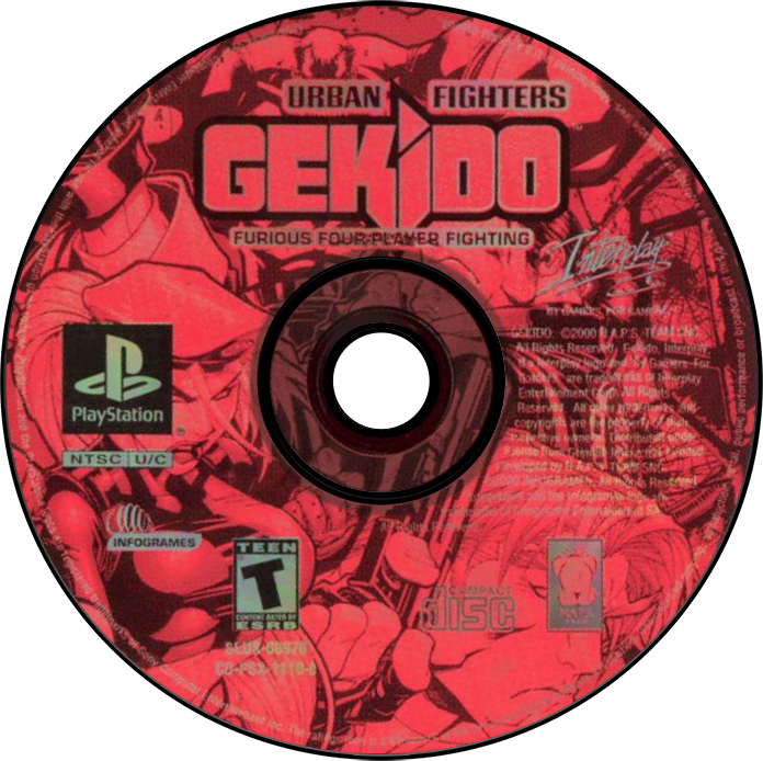 Gekido Urban Fighters - PS1, Condition: Disc Only