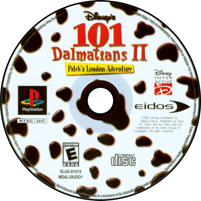 101 Dalmatians II Patch's London Adventure - PS1, Condition: Disc Only