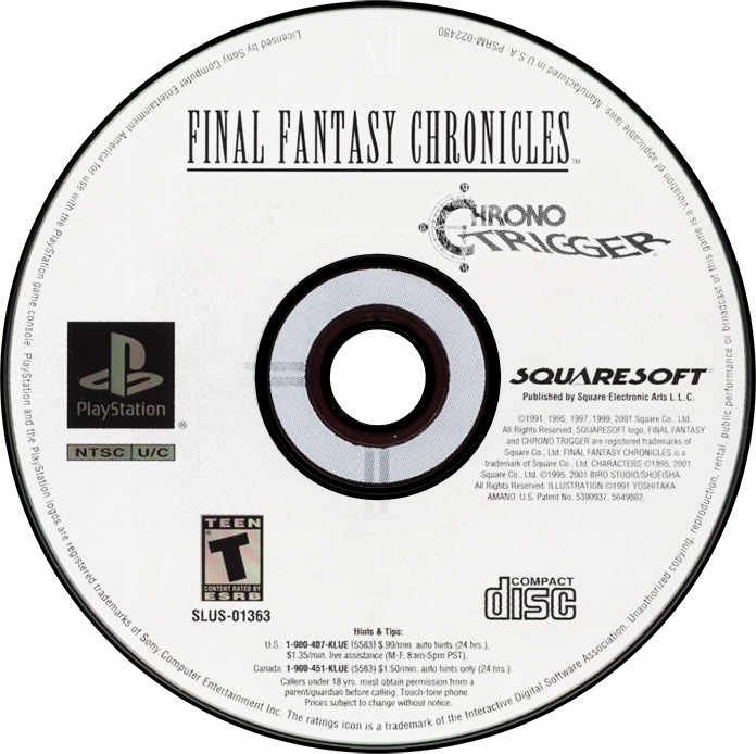 Final Fantasy Chronicles - PS1, Condition: Disc Only