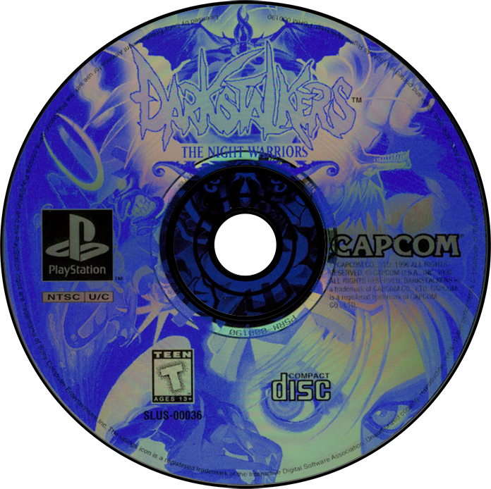 Darkstalkers The Night Warriors - PS1, Condition: Disc Only
