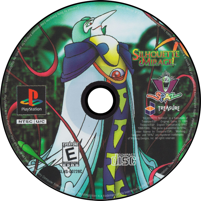 Silhouette Mirage - PS1, Condition: Disc Only