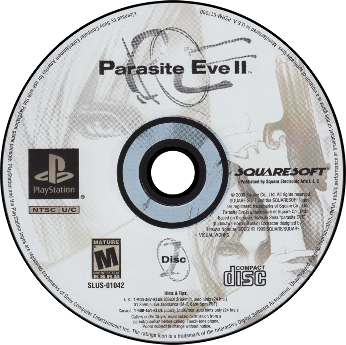 Parasite Eve 2 - PS1, Condition: Disc Only