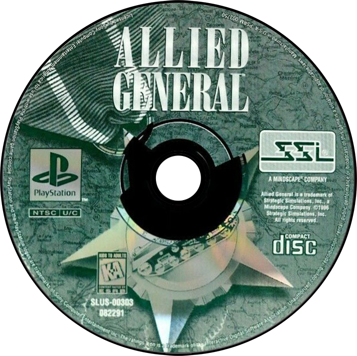 Allied General - PS1, Condition: Disc Only