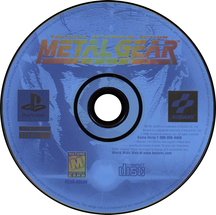 Metal Gear Solid - PS1, Condition: Disc Only