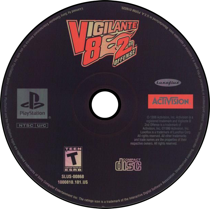 Vigilante 8 2nd Offense [Greatest Hits] - PS1, Condition: Disc Only