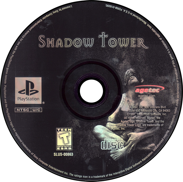 Shadow Tower - PS1, Condition: Disc Only