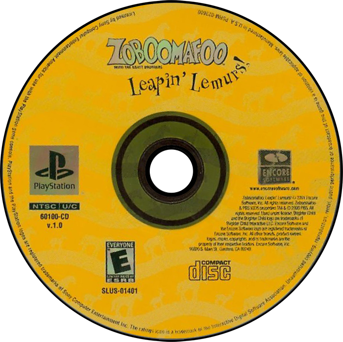 Zoboomafoo - PS1, Condition: Disc Only