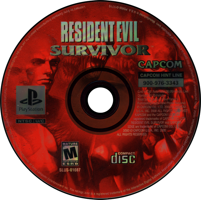 Resident Evil Survivor - PS1, Condition: Disc Only