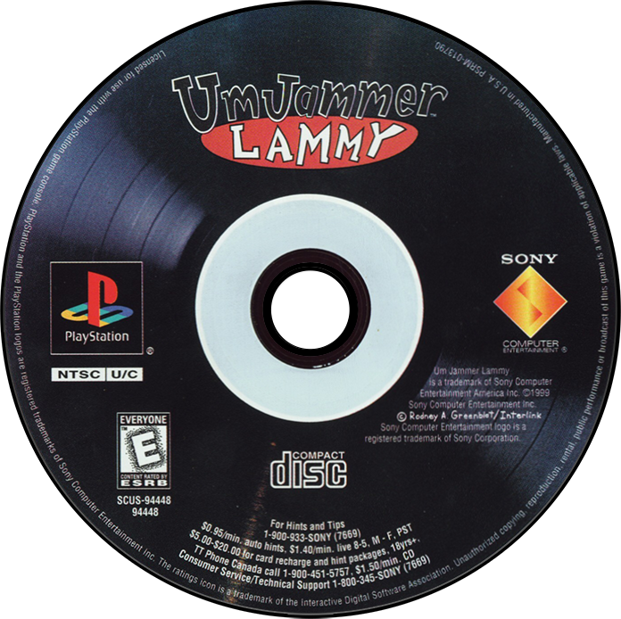 Um Jammer Lammy - PS1, Condition: Disc Only