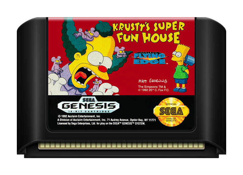 Krusty's Super Fun House - Genesis, Condition: Cart Only