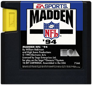 Madden NFL '94 - Genesis, Condition: Cart Only