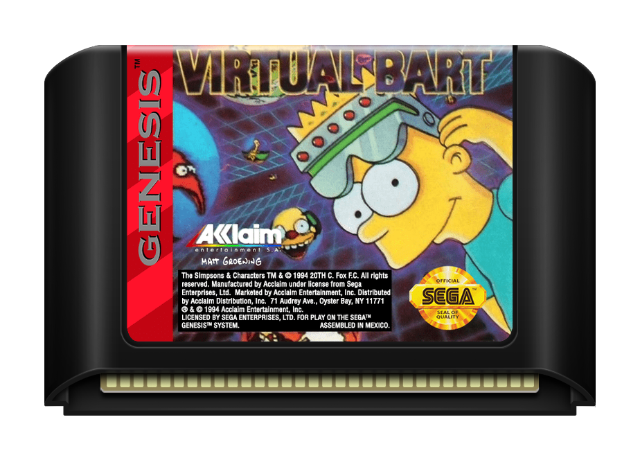 Virtual Bart - Genesis, Condition: Cart Only