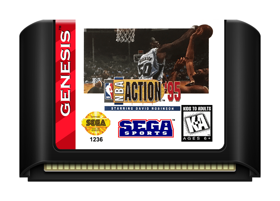 NBA Action '95 starring David Robinson - Genesis, Condition: Cart Only