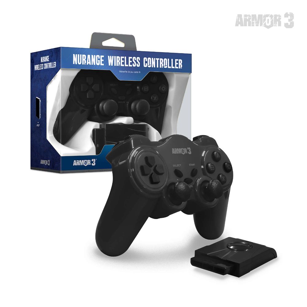 “NuRange" Wireless Game Controller For PS2, Color: Black