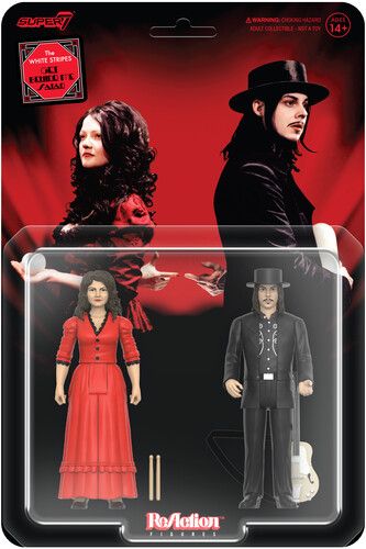 Super7 White Stripes ReAction Figures 2 - Pack (Get Behind Me)