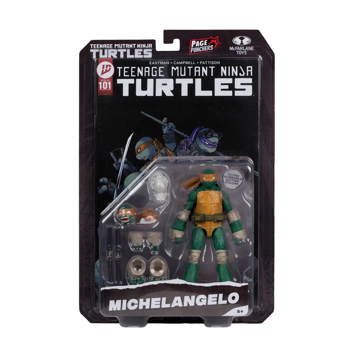 TMNT Page Punchers Wave 2 Michelangelo 5-Inch Figure W/ Comic