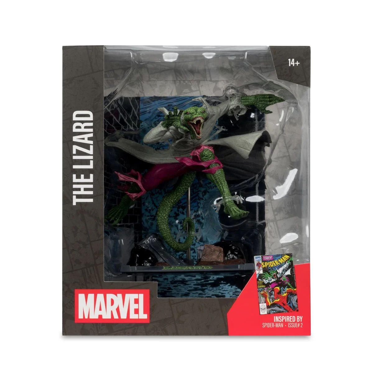 Marvel Collection Wave 6 The Lizard Spider-Man #2 1:10 Scale Posed Figure with Scene