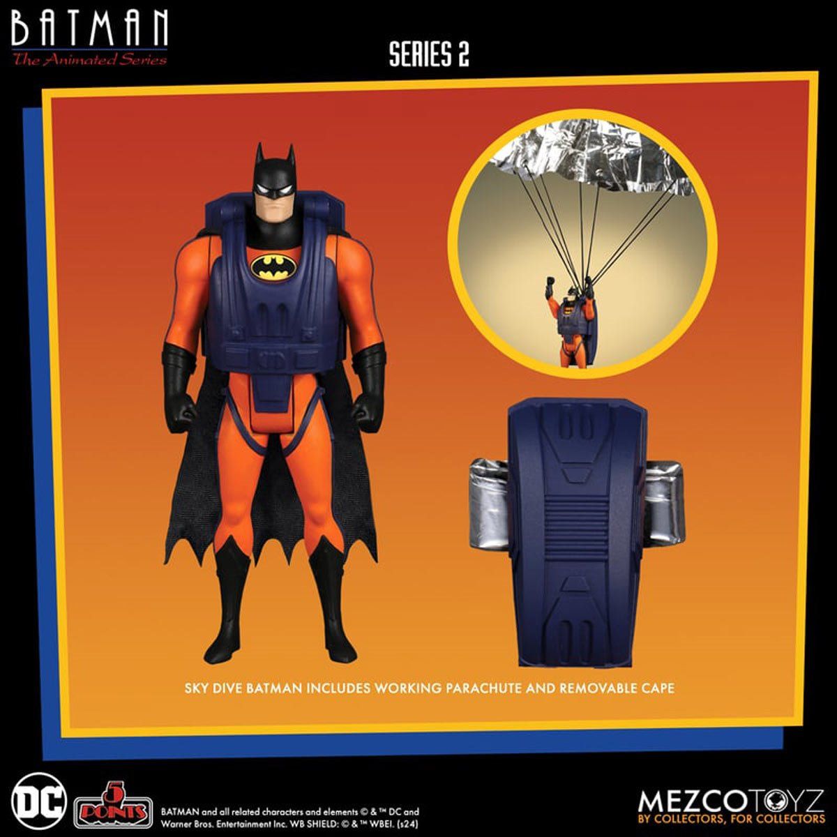 Batman: The Animated Series 5 Points Series 2 Action Figures (Harley, Two Face, Freeze, Batman), Variant: Sky Dive Batman