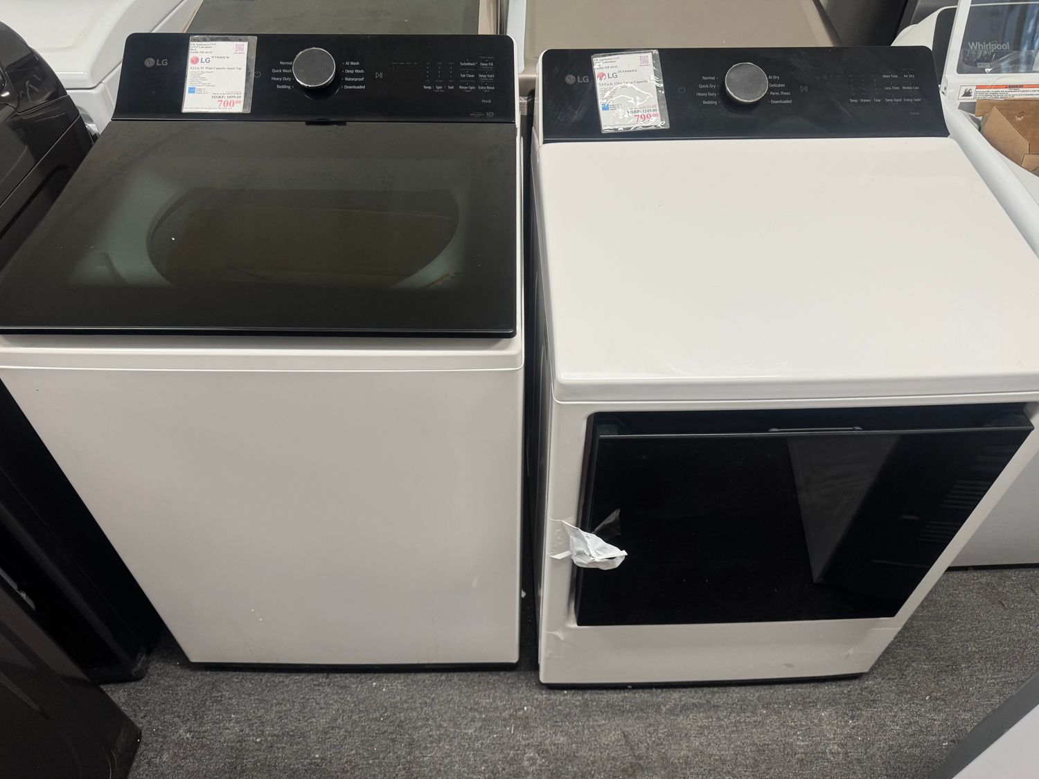 LG Mega SmartTop Load Washer w/Electric Dryer
