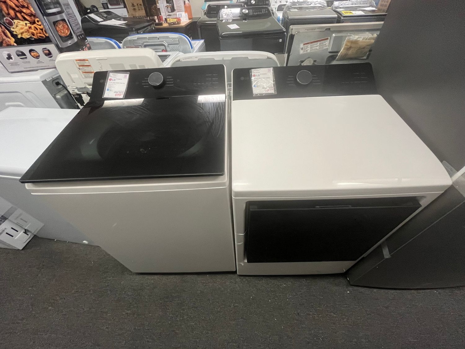LG Mega Capacity Smart Top Load/Electric Dryer