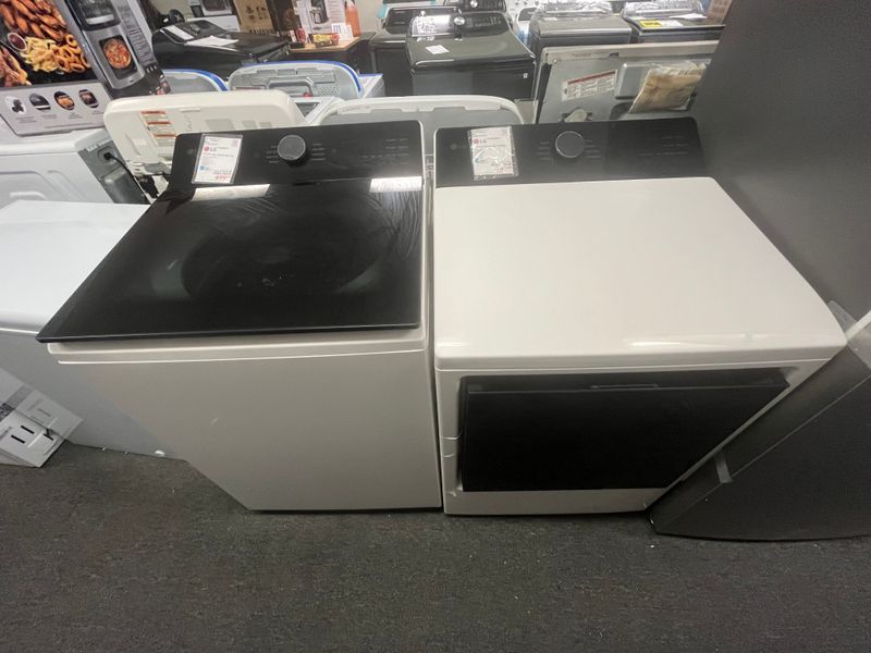 LG Mega Capacity Smart Top Load/Electric Dryer