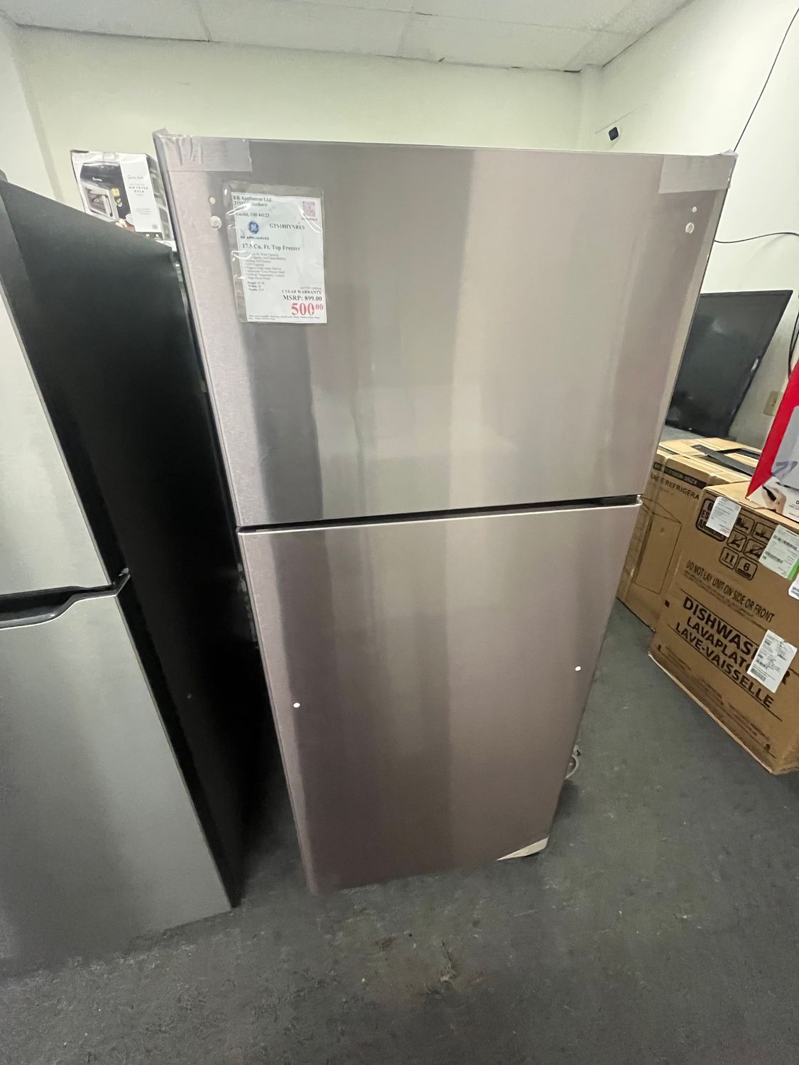 GE 17.5 Cu. Ft. Top Freezer