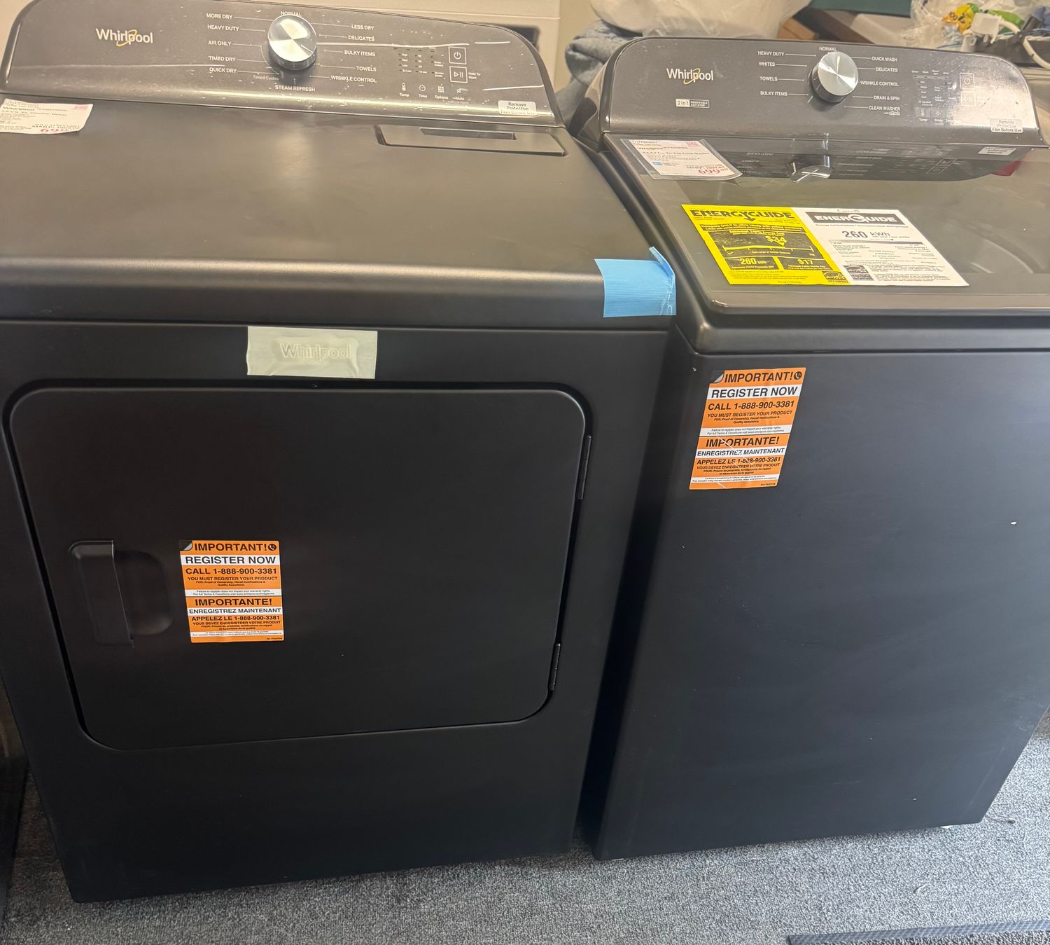 Whirlpool Top Load Washer/Electric Dryer