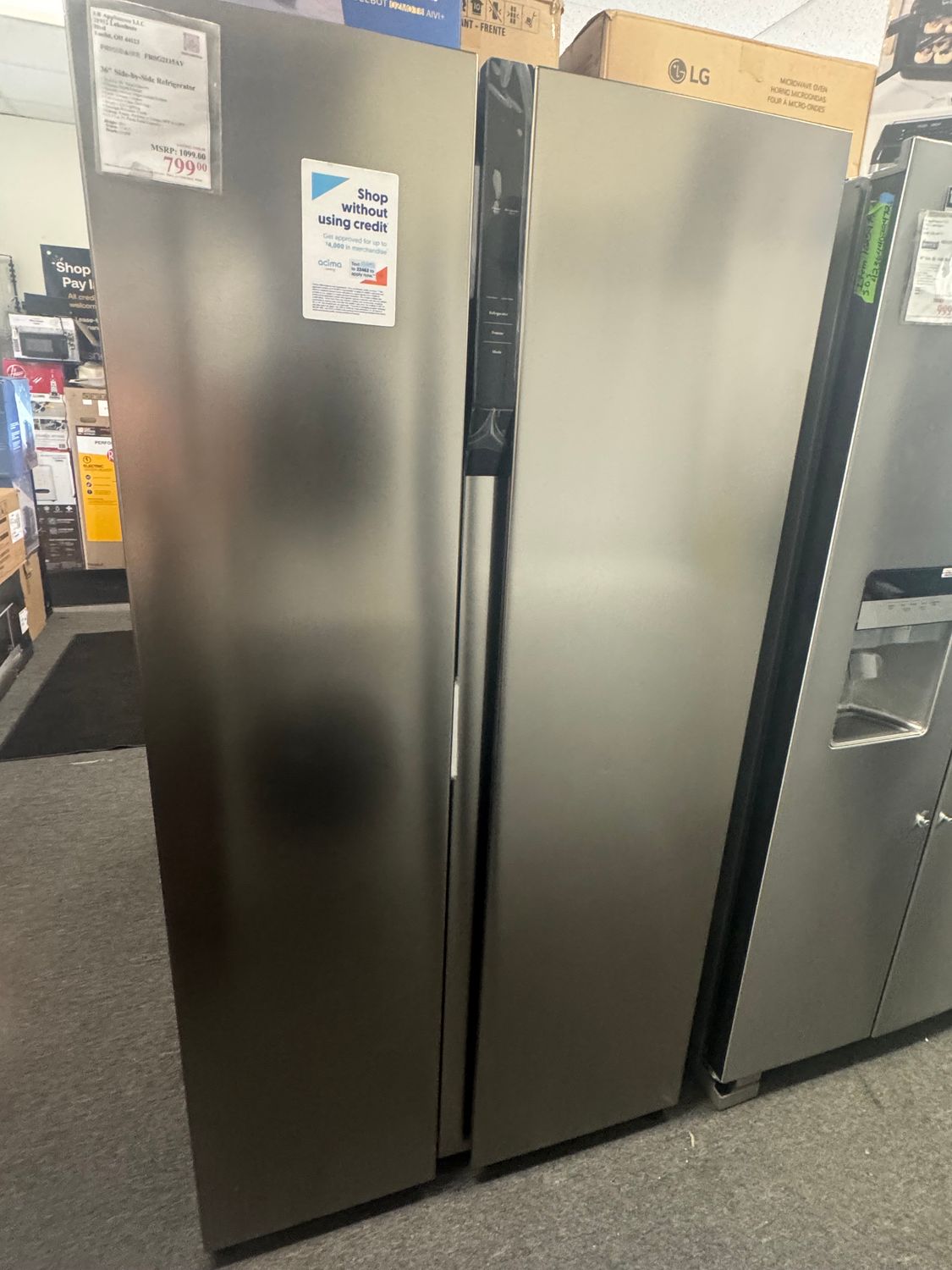 Frigidaire 36" Side-by-Side Refrigerator