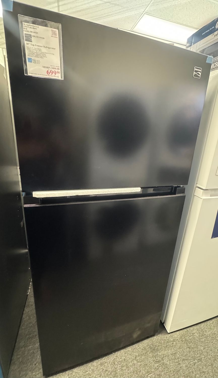 Kenmore 30" Top Freezer Refrigerator