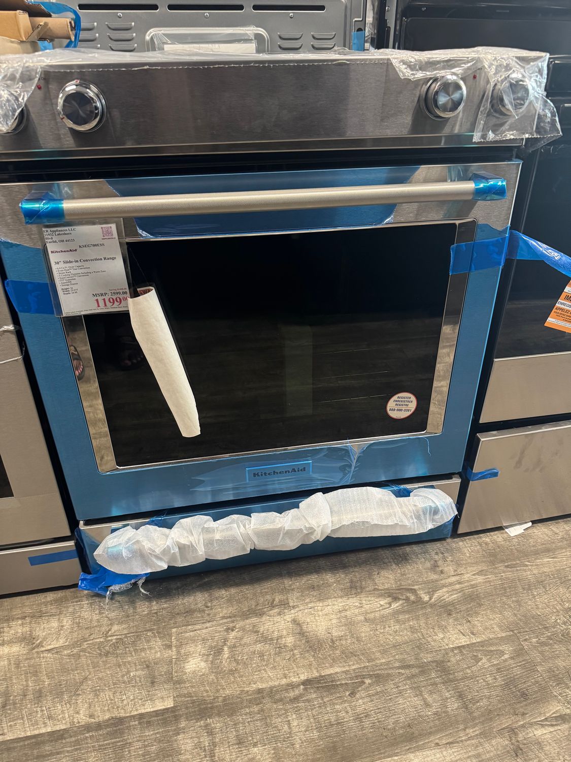 KitchenAid 30" Slide-in Convection Range