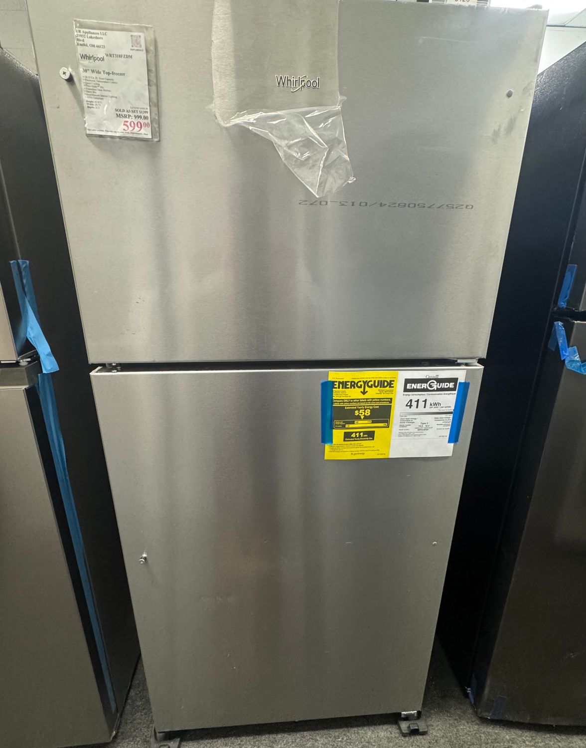 Whirlpool 30" Wide Top-freezer