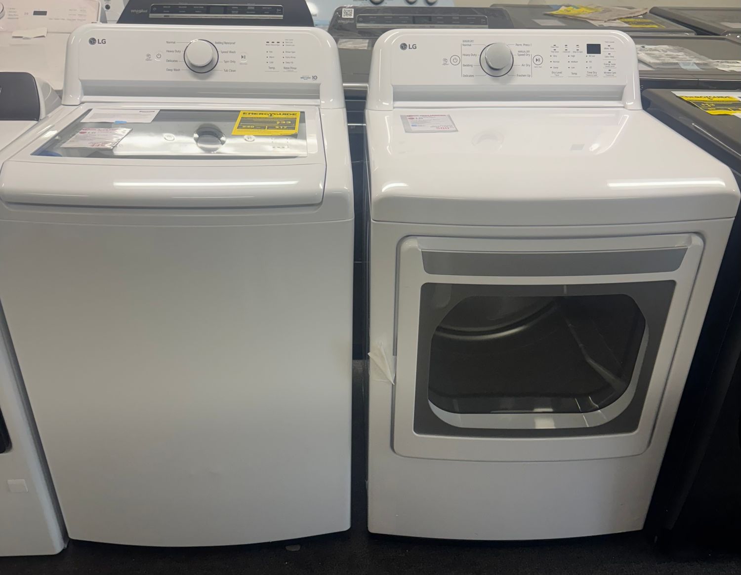 LG Top Load Washer/ Electric Dryer