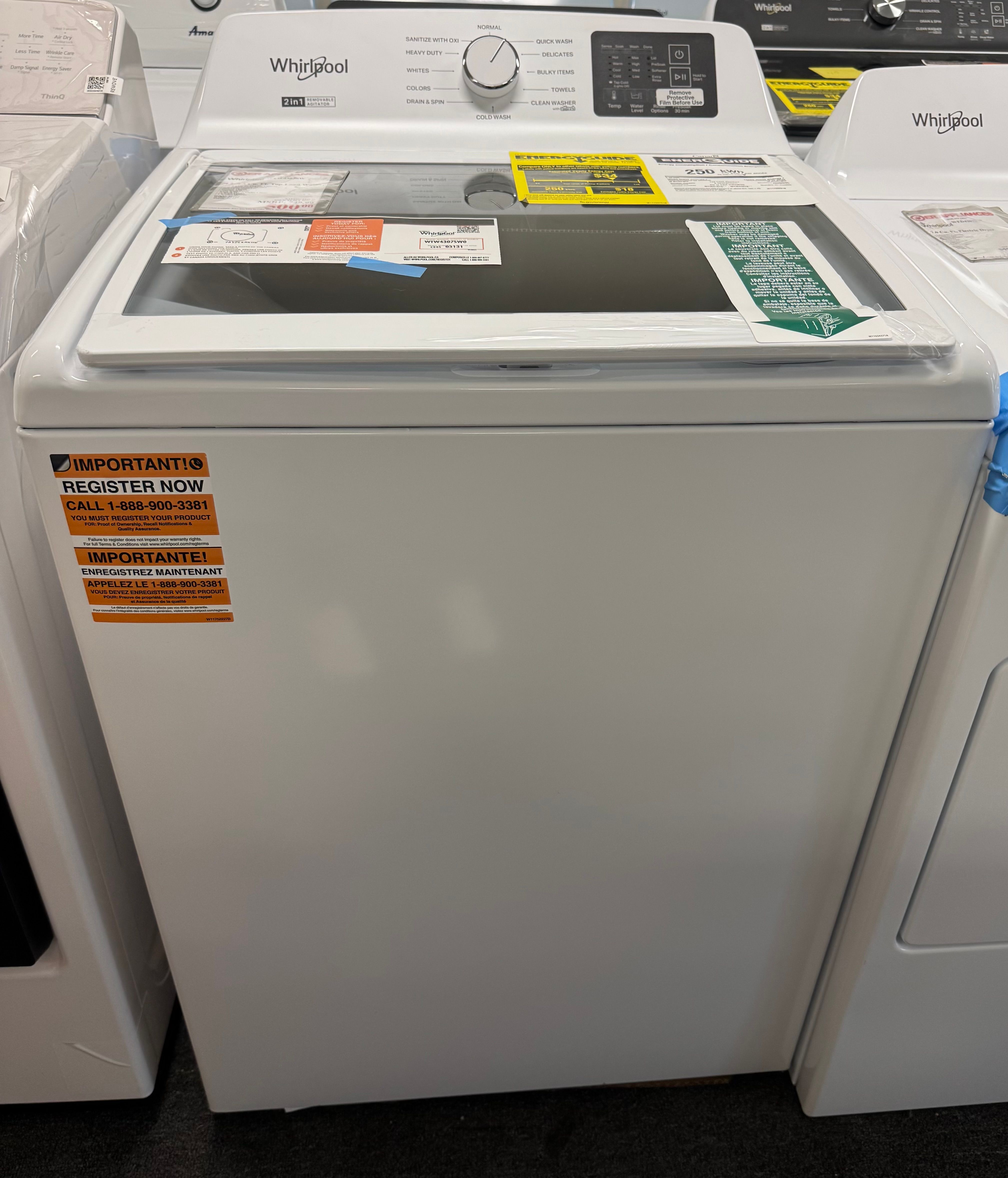 Whirlpool 2 in 1 Top Load Washer/Electric Dryer