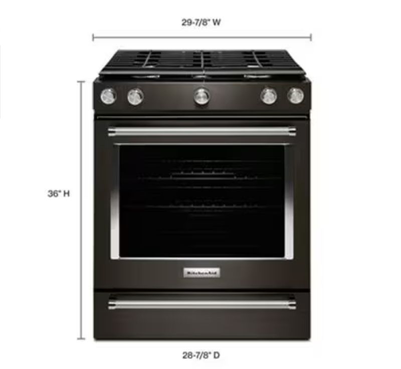 KitchenAid 30" Slide-in Convection Range