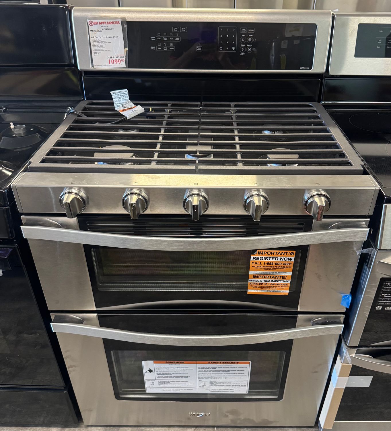 Whirlpool 6.0 Cu. Ft. Gas Double Oven